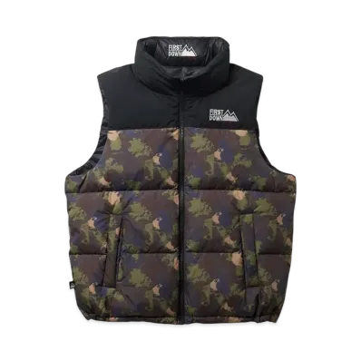 FIRST DOWN Bubble Down Vest Microft "Camo"
