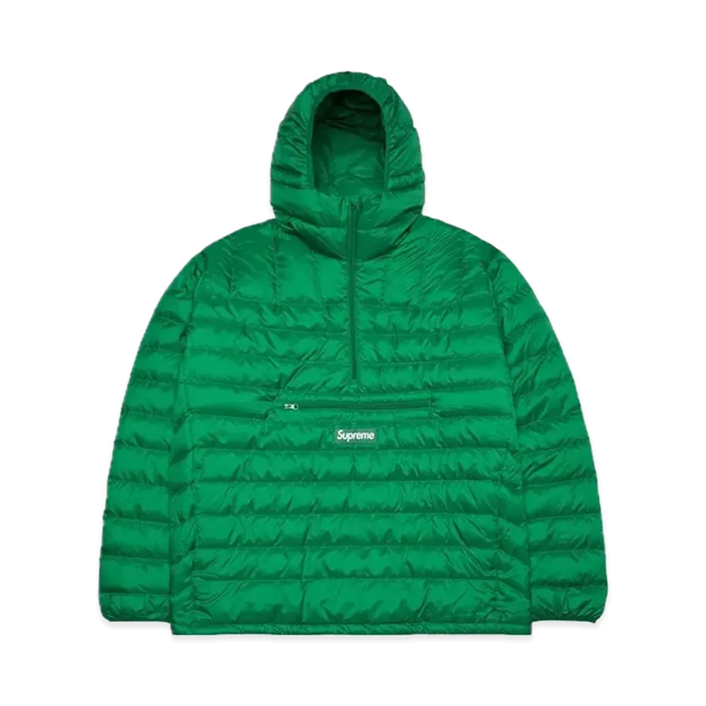 Supreme Micro Down Half Zip Hooded Pullover "Green"