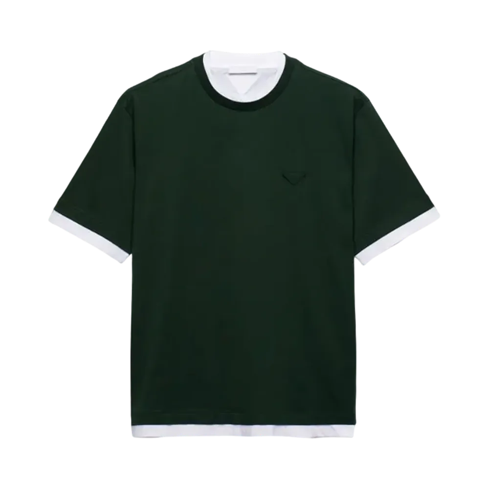 PRADA Men's Cotton T-Shirt "Dark Green"