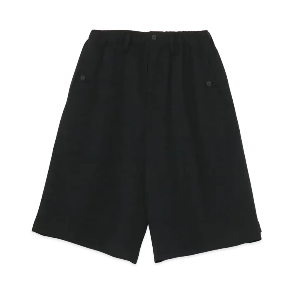 Yohji Yamamoto Pour Homme W/GABARDINE DOUBLE BELT HALF PANTS "Black"