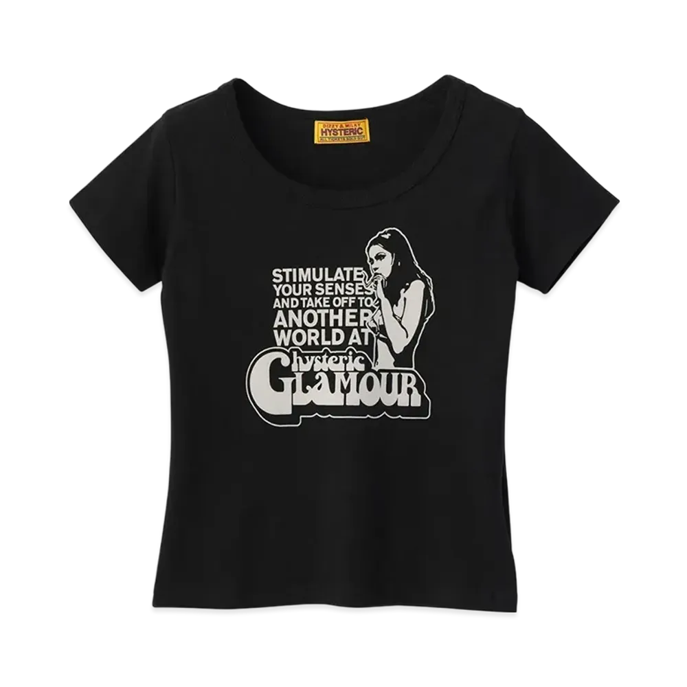HYSTERIC GLAMOUR Smoking Girl Chibi T-Shirt "Black"