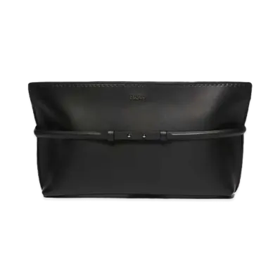 Max Mara Archetipo Calf Leather Clutch Bag "Black"