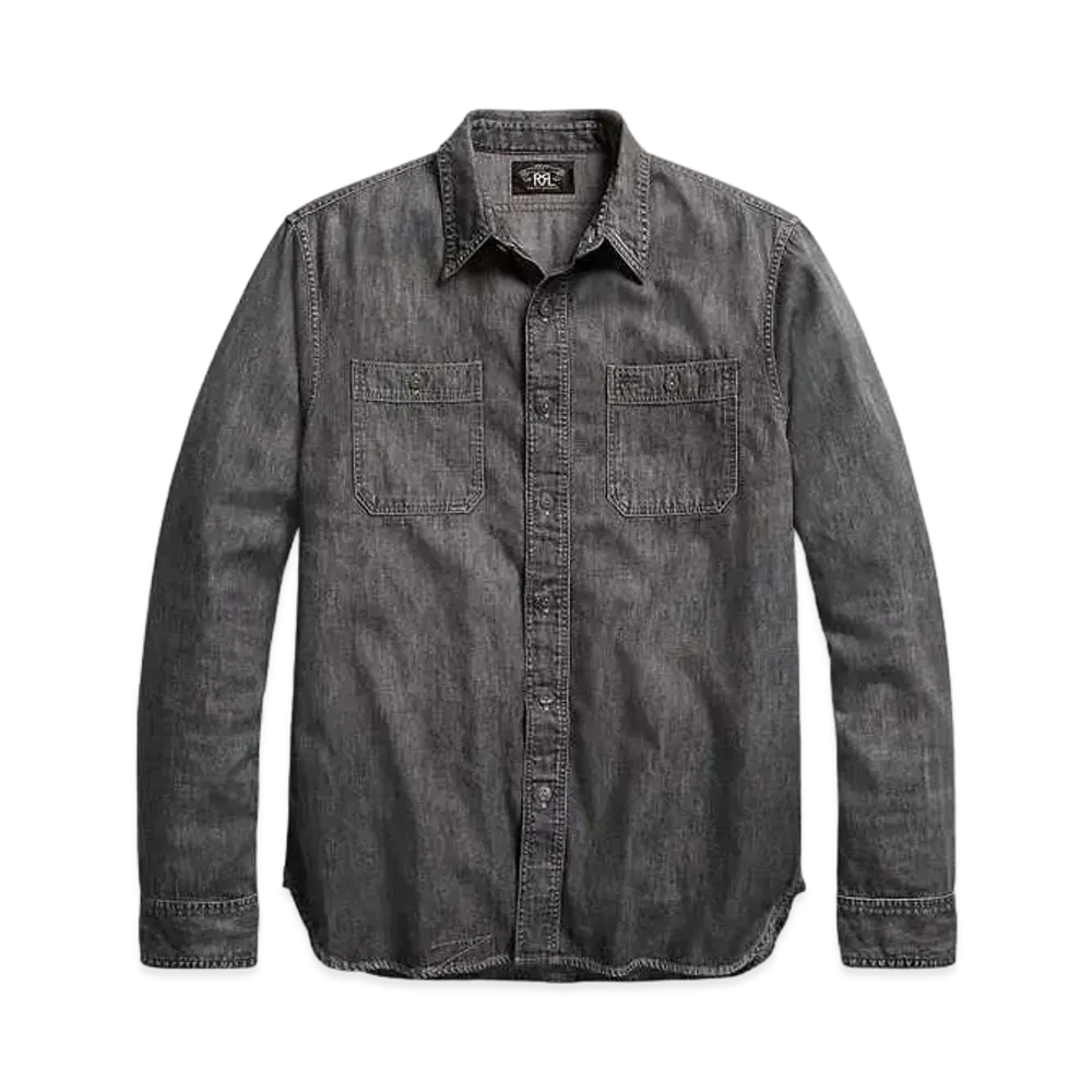 RRL Ralph Lauren Denim Work Shirt "Black"