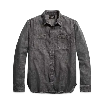 RRL Ralph Lauren Denim Work Shirt "Black"