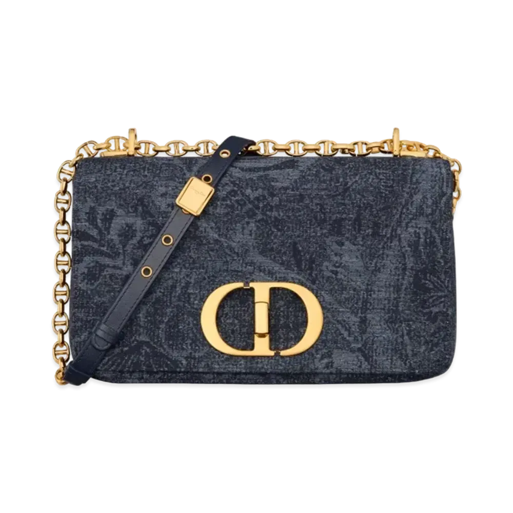 Dior Medium Caro Bag Albero Della Vita Jacquard "Denim Blue"