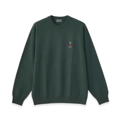 HYSTERIC GLAMOUR Vixen Girl Embroidery Sweater "Khaki"