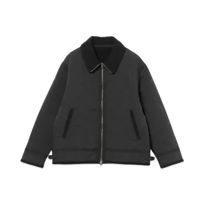 BEAMS Fleece Quilted Jacket "Black"