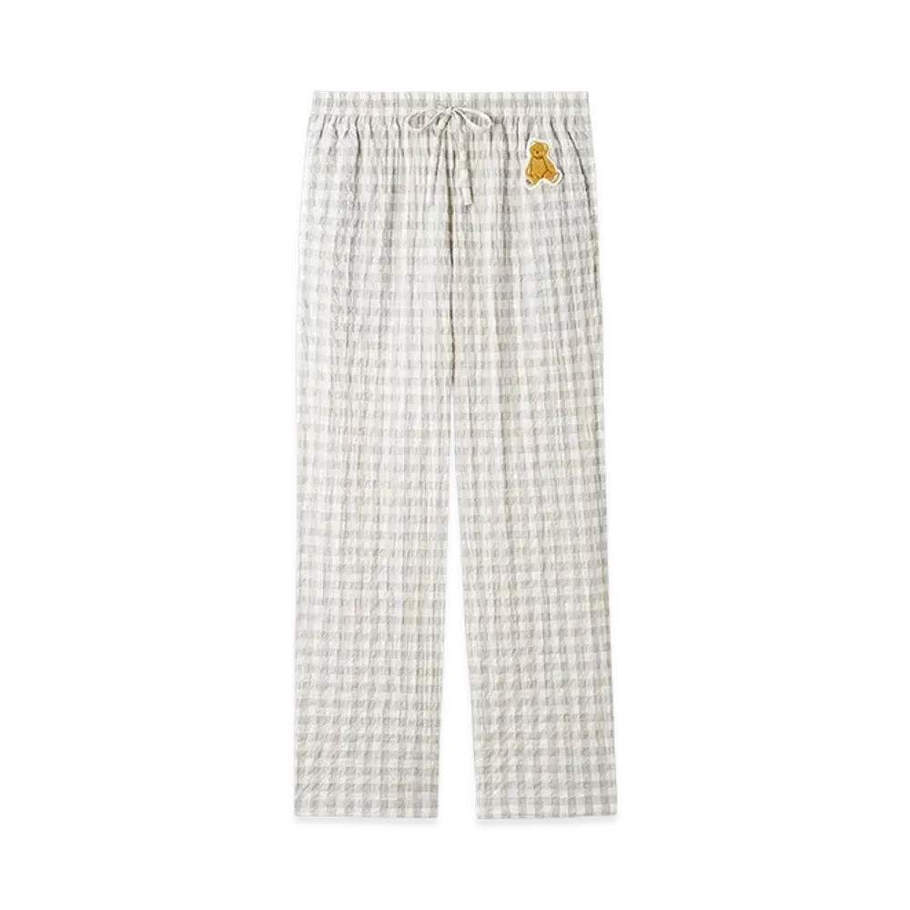 GELATO PIQUE Homme Gingham Check Long Pants "Gray"
