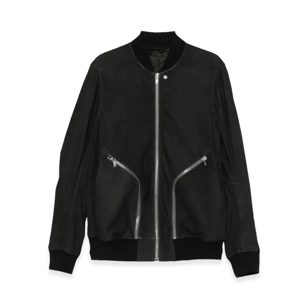 Rick Owens Leather Outerwear "Black"