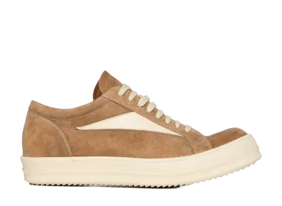Rick Owens Women's SS26 Vintage Sneaks Sumi Suede Leather And Full Grain Calf Leather "Sumi Brown/Milk"
