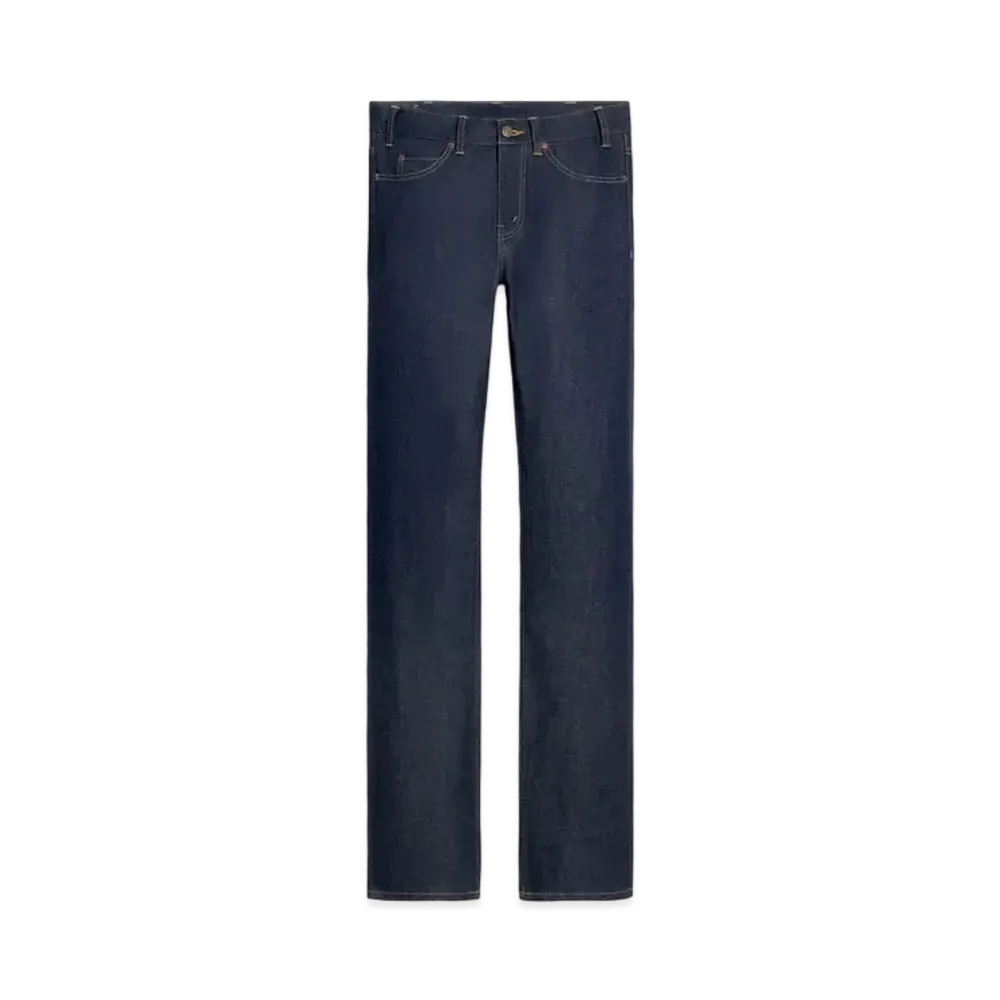 CELINE Francoise Jeans In Raw Wash Denim "Indigo Rinsed"