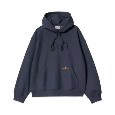 Carhartt WIP Hooded Label Script Sweat "Blue"