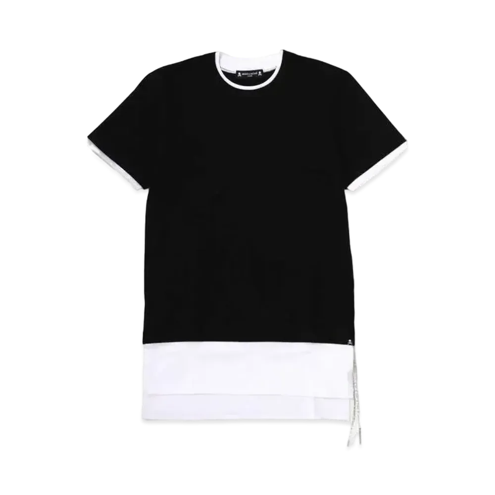 mastermind JAPAN Layered Tee "Black White"