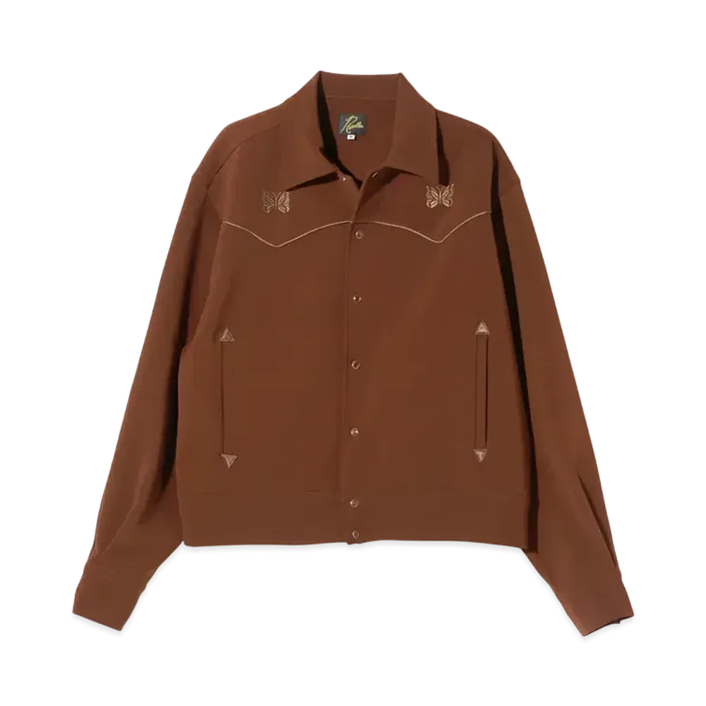 NEEDLES Piping Cowboy Jacket - Poly Double Cloth "Brown"