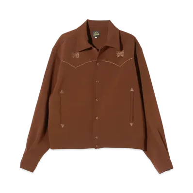 NEEDLES Piping Cowboy Jacket - Poly Double Cloth "Brown"