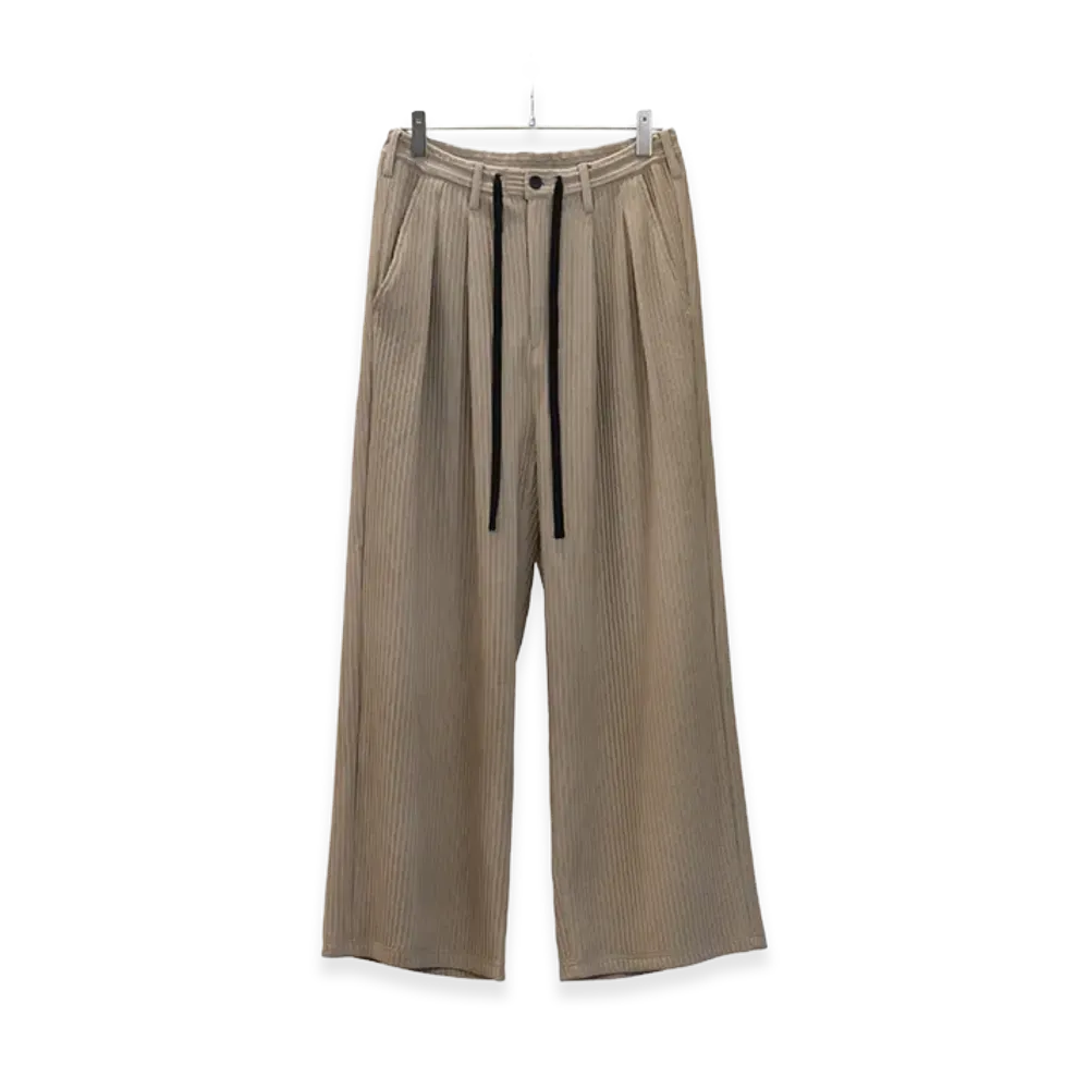 ANCELLM Wide Easy Pants "Greige"