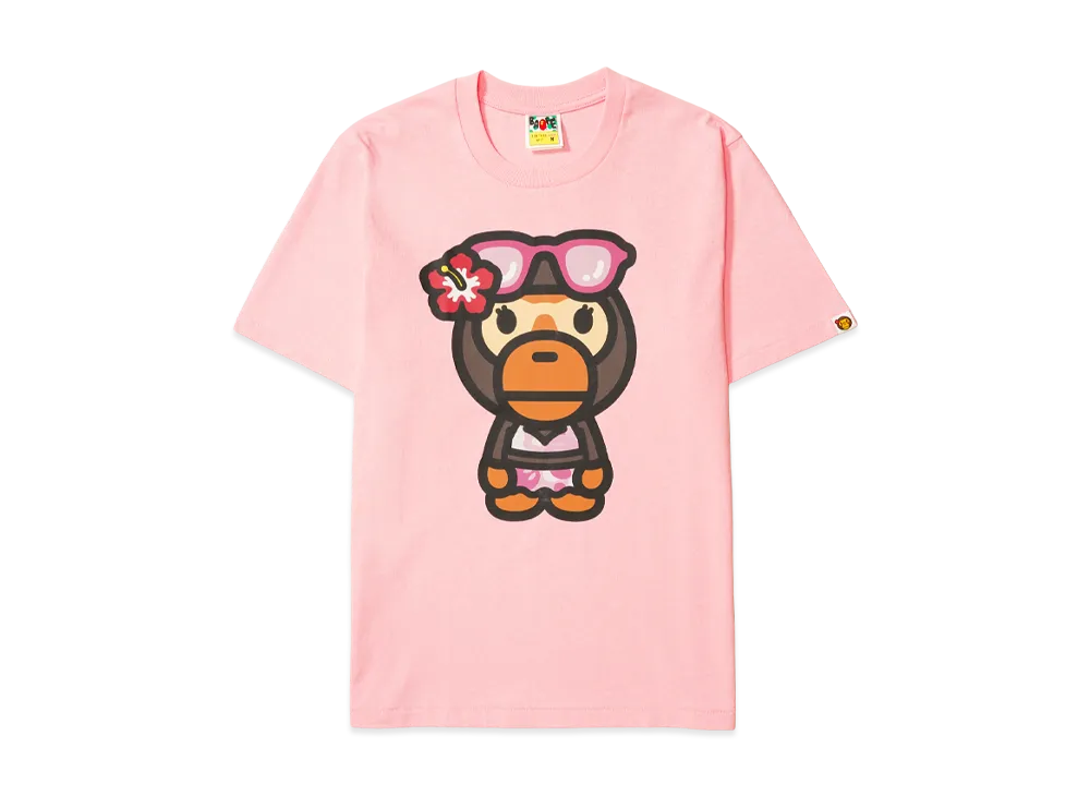 A BATHING APE Women's Big Baby Lisa Summer Tee "Pink"