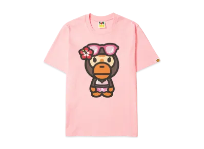 A BATHING APE Women's Big Baby Lisa Summer Tee "Pink"