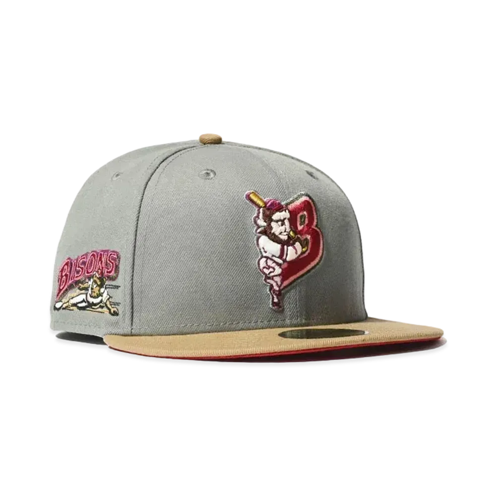 NEW ERA BUFFALO BISONS BISONS PATCH 59FIFTY "MISTYxKHAKI"