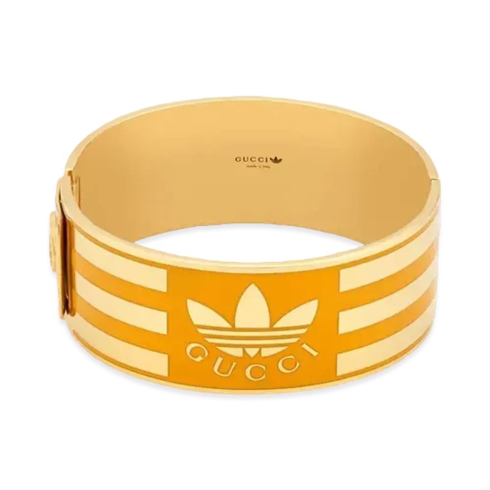 adidas x GUCCI Enamel Striped Cuff Bracelet "Yellow Gold"
