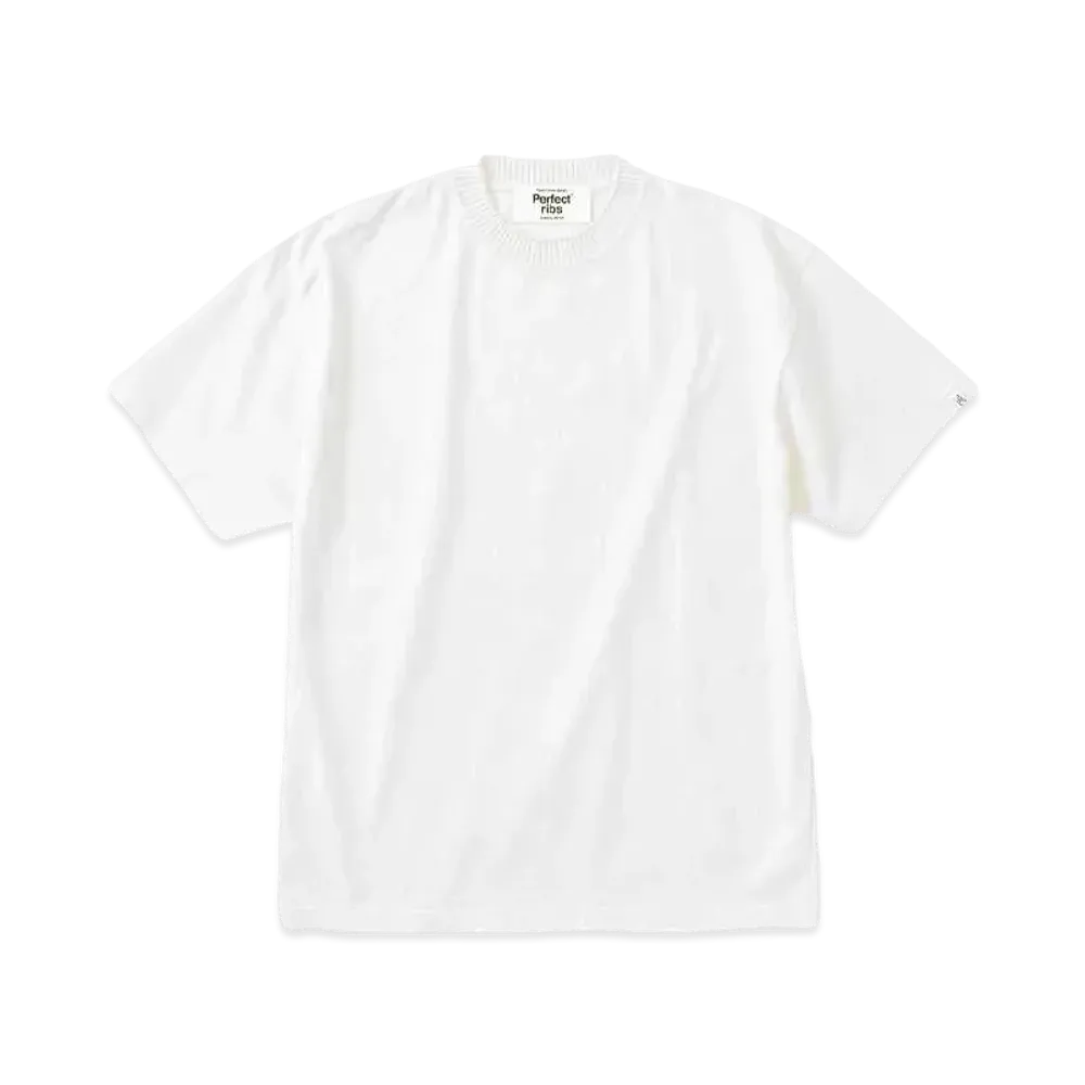 Perfect ribs Basic Short Sleeve T Shirts "White"