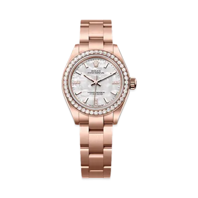ROLEX Oyster Perpetual 28 Everose Gold Diamond "Mother of Pearl"