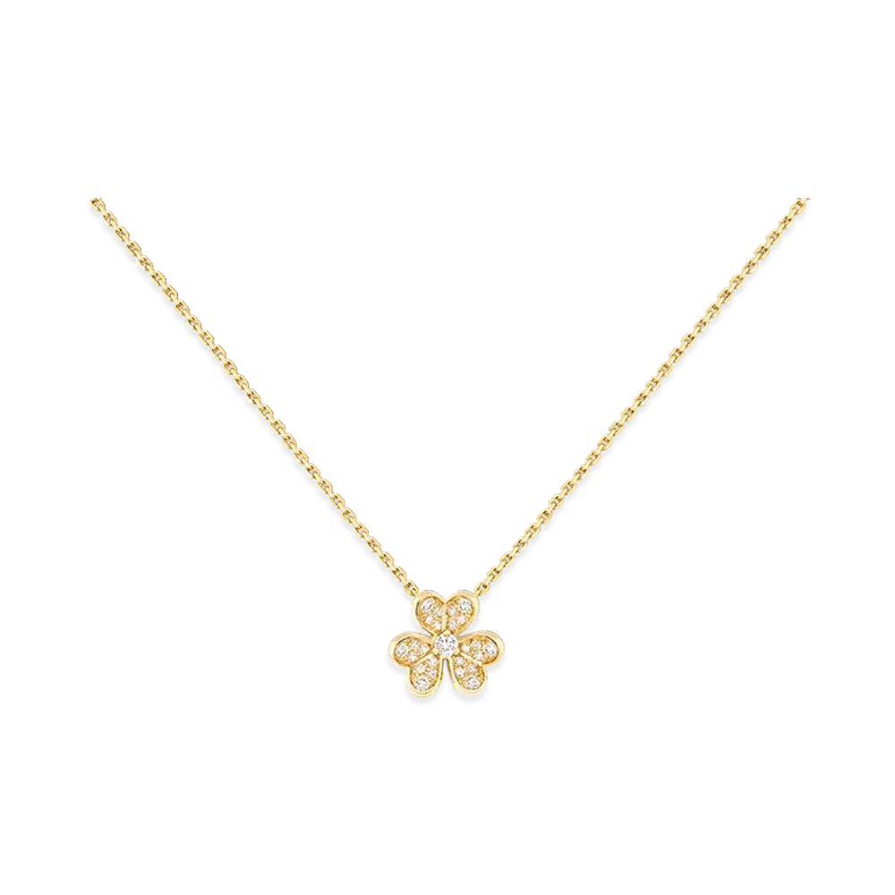 Van Cleef & Arpels Frivole pendant mini model "18K Yellow gold/Diamond"