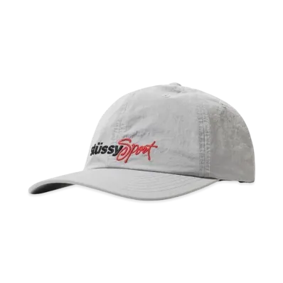 Stussy WASHED NYLON SPORTS CAP "Grey"