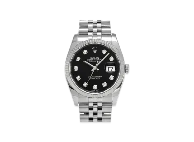 ROLEX Datejust 10P Diamonds "Black/Stainless Steel/White Gold"