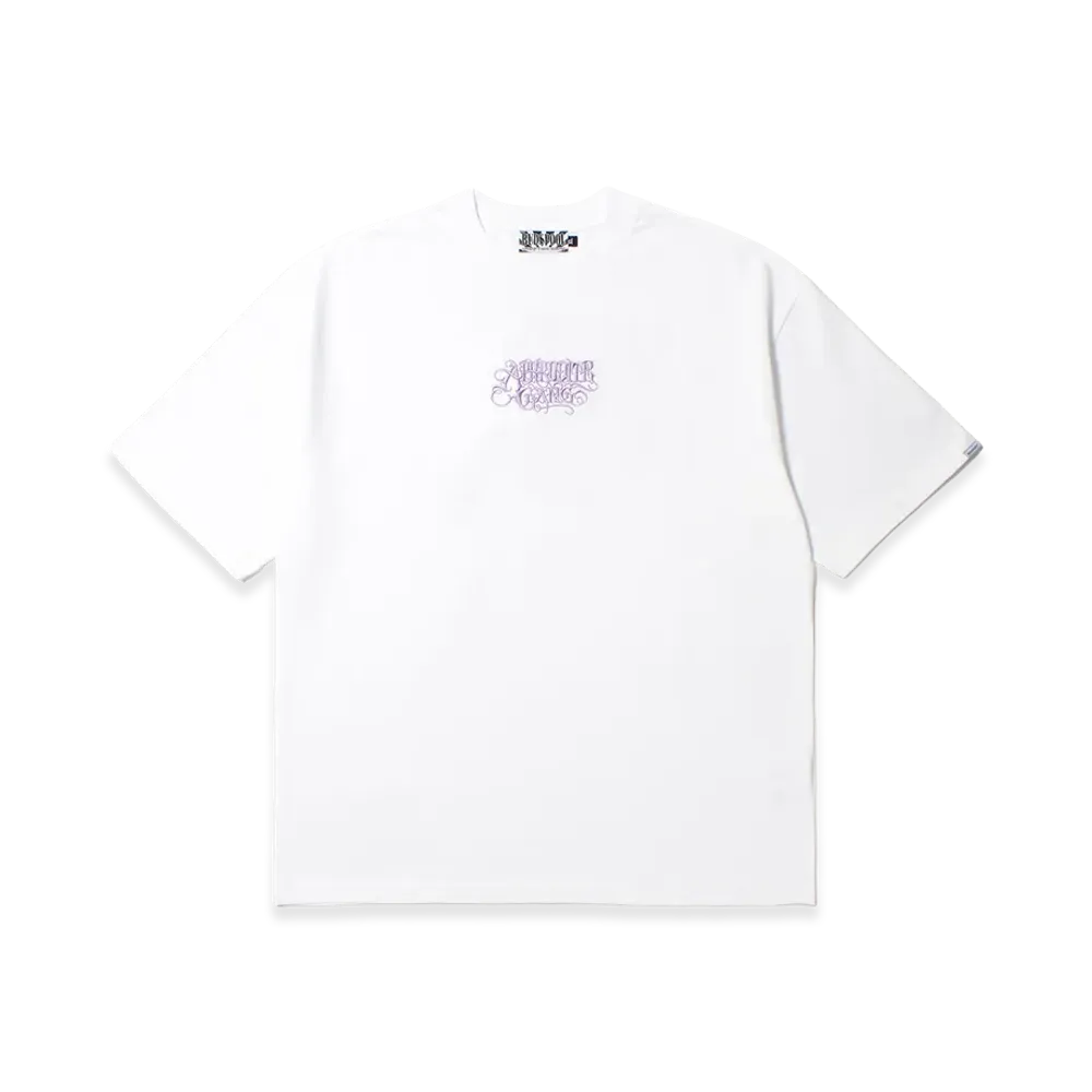 APHRODITEGANG Classic Logo Embroidery S/S Tee "White/Purple"