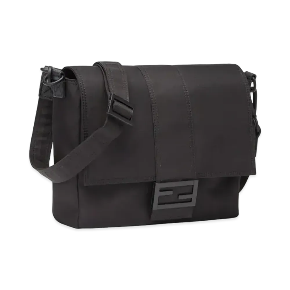 FENDI Baguette Messenger Bag Medium Nylon Bag "Black"