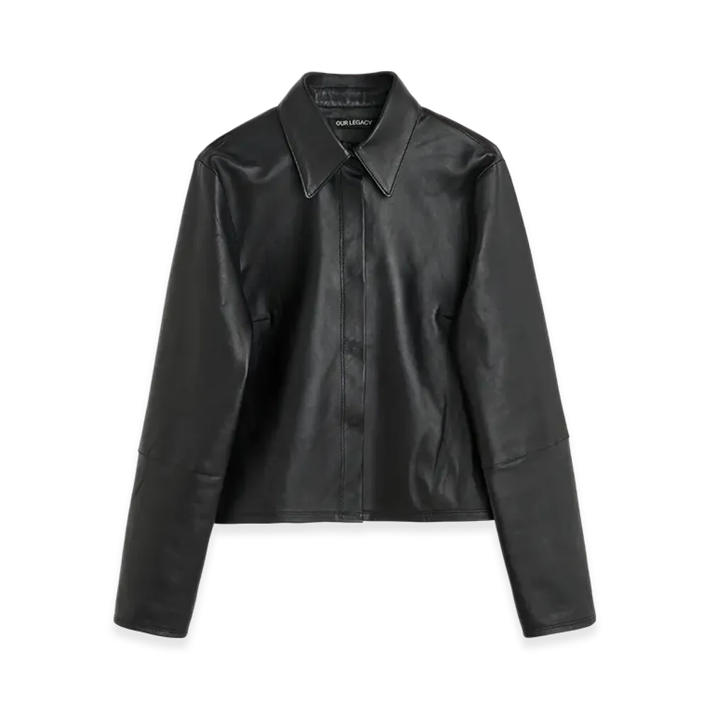 OUR LEGACY Women's Auto Shirt "Black Leather"