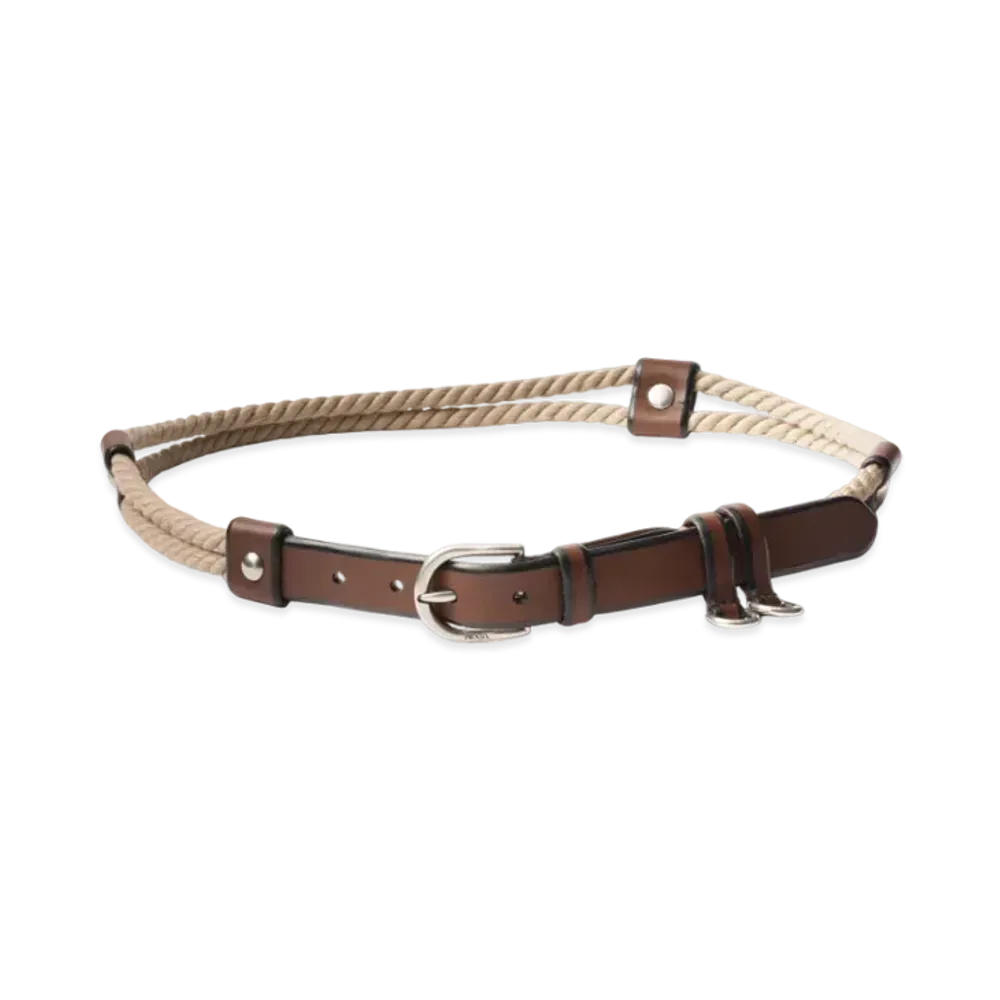 PRADA Leather and Cord Belt "Brown"