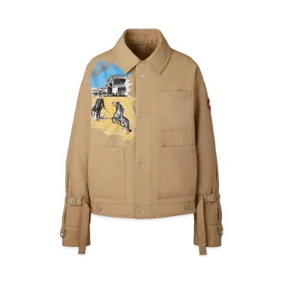 CANADA GOOSE x Rokh x Matt McCormick Padded Trucker Strap Jacket Graphic "Tan"