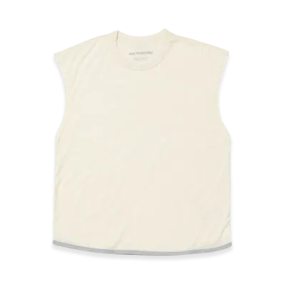 and wander Merino Base Tank Top "Off White"