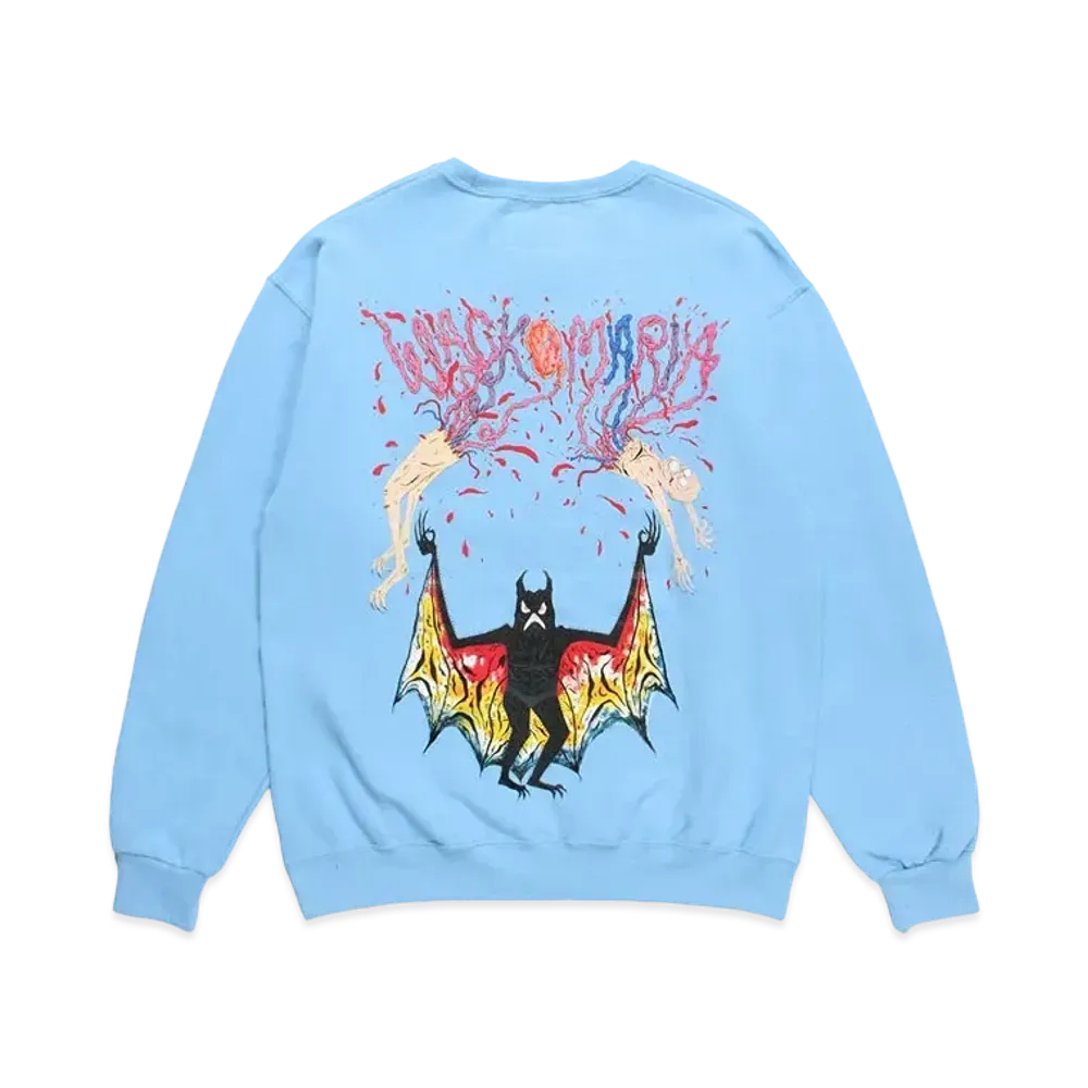 WACKO MARIA x neckface / Sweat Shirt "Blue"