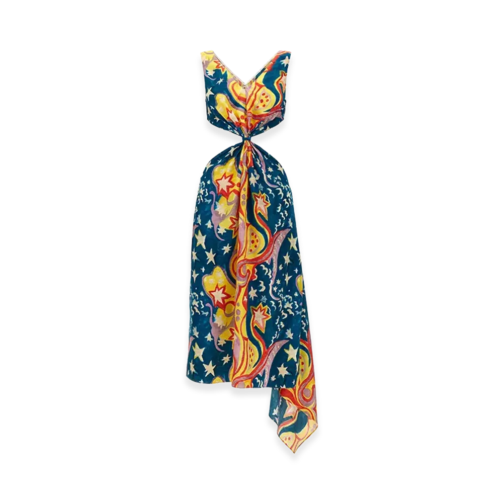 MARNI Women's 'No Vacancy Inn' Capsule High Summer Long Dress "Multicolor"