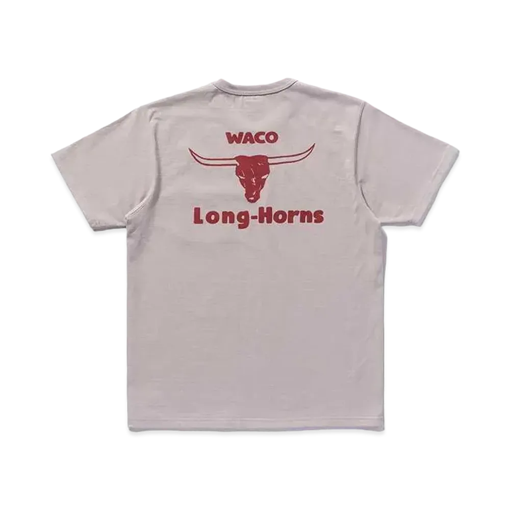 THE REAL McCOY'S Joe Mccoy Tee / Waco Long horns "Cloud Gray"
