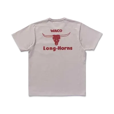 THE REAL McCOY'S Joe Mccoy Tee / Waco Long horns "Cloud Gray"