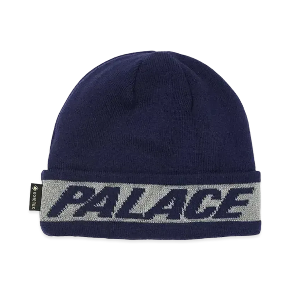 PALACE REFLECTIVE JACQUARD GORE-TEX BEANIE "Navy"