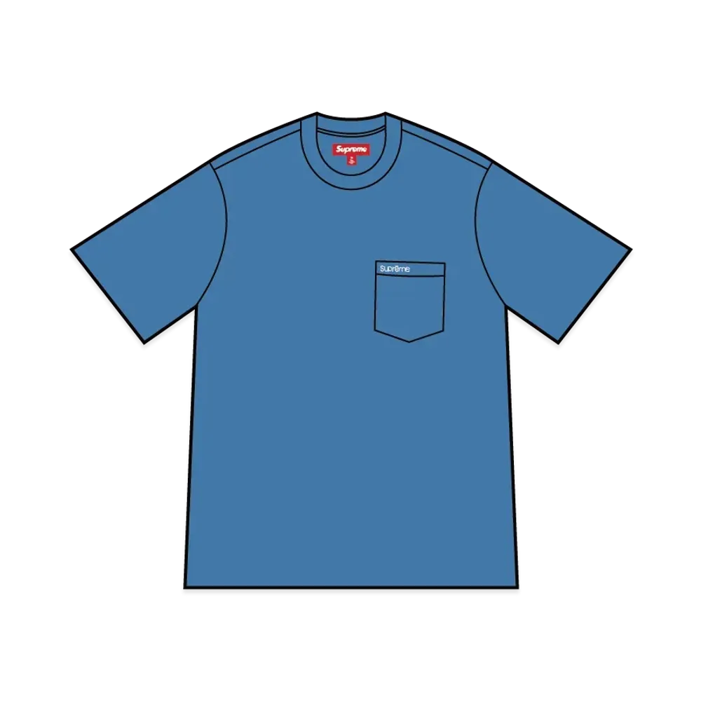 Supreme S/S Pocket Tee "Pale Royal" (25SS)