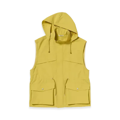 AURALEE Wool Max Canvas Over Vest "Mustard Yellow"