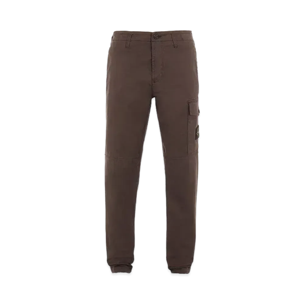 Stone Island 31410 STRETCH COTTON GABARDINE_SLIM FIT "Dark Brown"