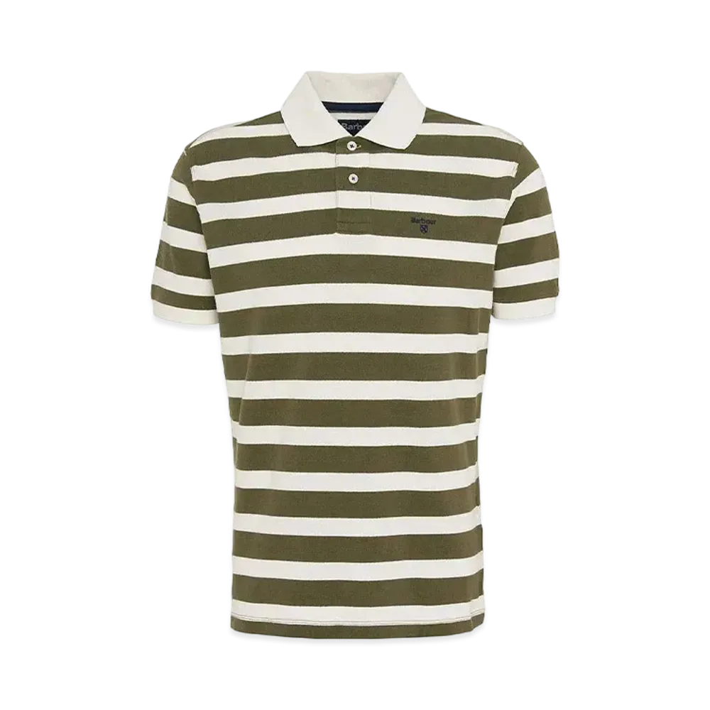 Barbour Striped Sports Polo Shirt "Green"