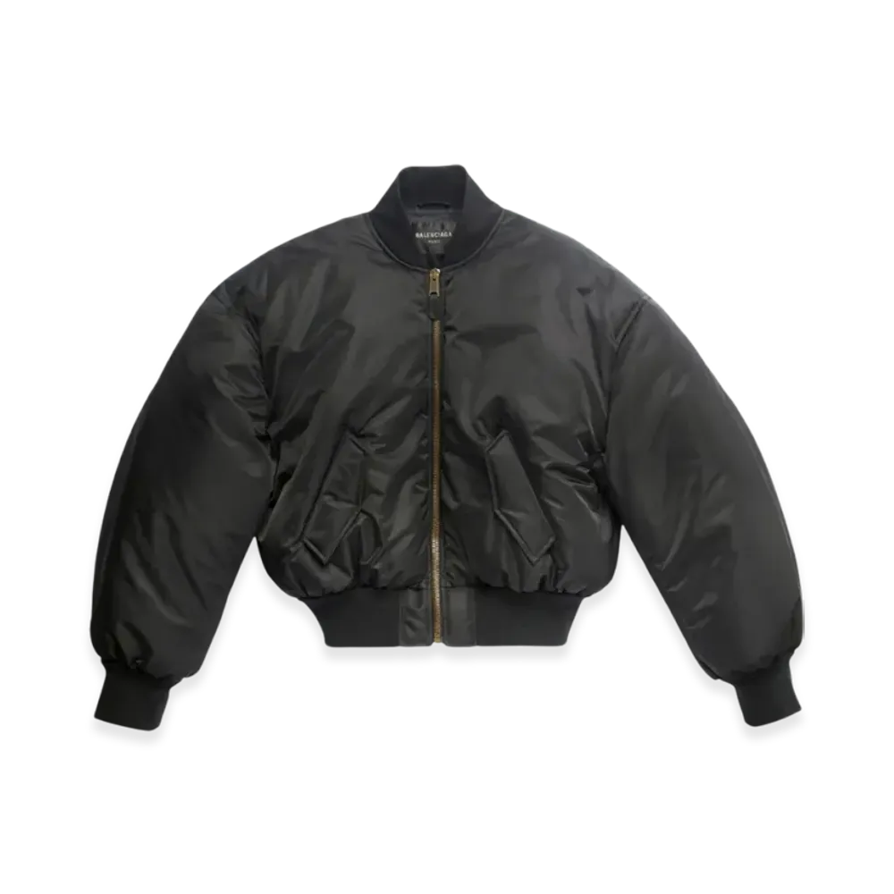 BALENCIAGA Nylon Bomber 23SS "Black"