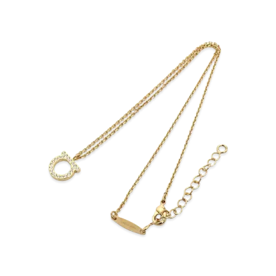 Salvatore Ferragamo Women's Gancini Crystal Pendant "Gold"