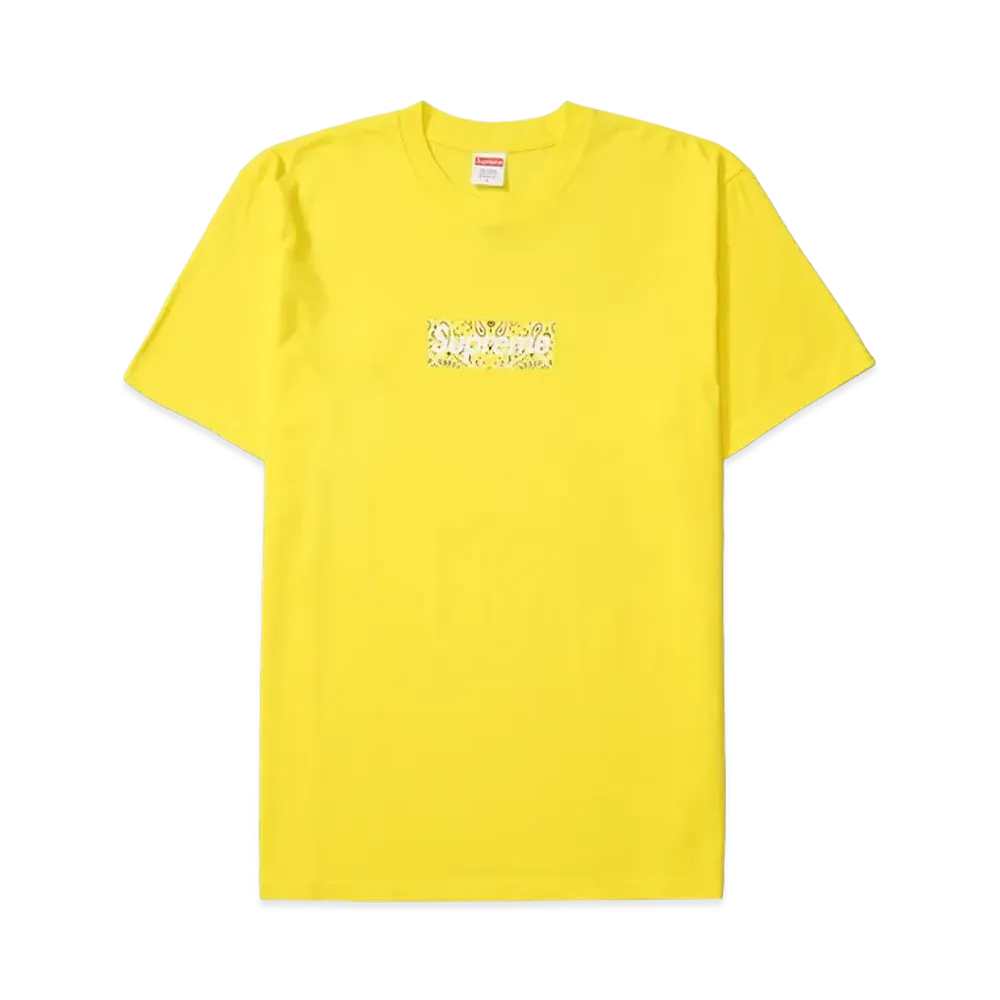 シュプリーム バンダナ ボックス ロゴ Tシャツ "イエロー"