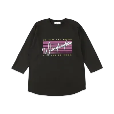 WIND AND SEA SEA Side Jog Rangan 3/4 Sleeve T Shirt "Black"