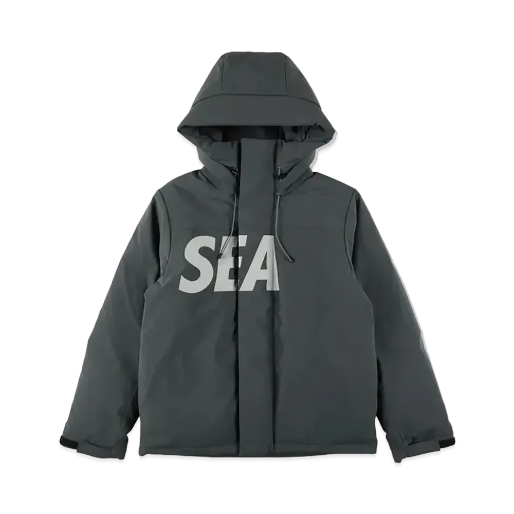 WIND AND SEA Sea Hooded Down Jacket "Charcoal"