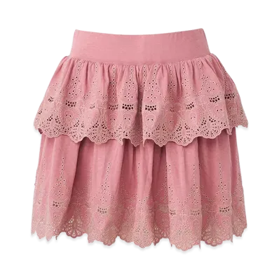 HYSTERIC GLAMOUR Women's Hysteric Glamour Skull Lace Scallop Embroidered Skirt "Pink"